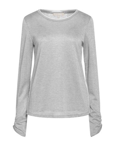 's Max Mara Woman Sweater Silver Size Xl Cotton, Polyester, Polyamide, Elastane