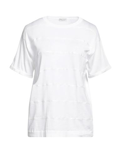 Brunello Cucinelli Woman Sweater White Size Xl Cotton, Polyester