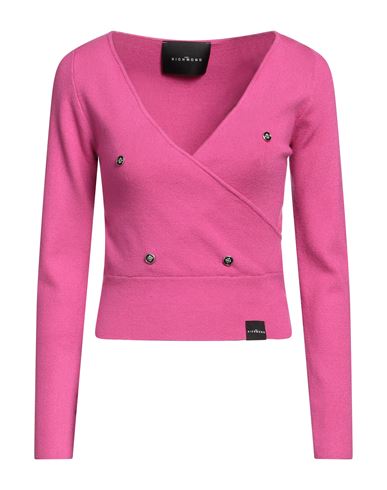 John Richmond Woman Sweater Fuchsia Size Xl Viscose, Polyester, Nylon In Pink