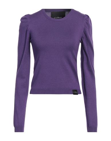 John Richmond Woman Sweater Purple Size L Viscose, Polyester, Nylon