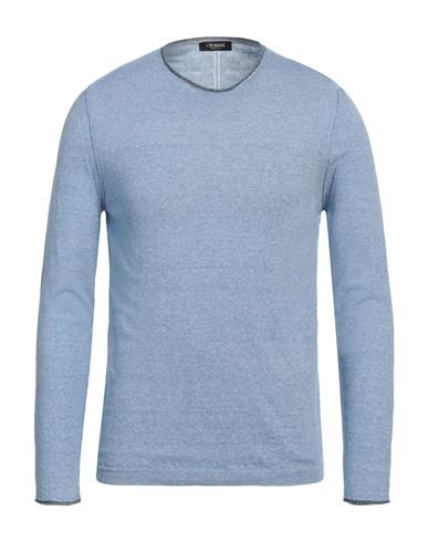 +39 Masq Man Sweater Light Blue Size 40 Linen, Cotton