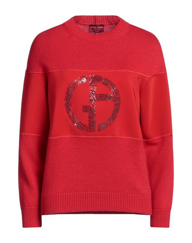 Giorgio Armani Woman Sweater Red Size 2 Cashmere, Polyamide, Elastane