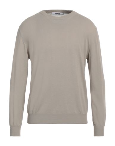 Shop Grifoni Man Sweater Khaki Size 42 Cotton In Beige