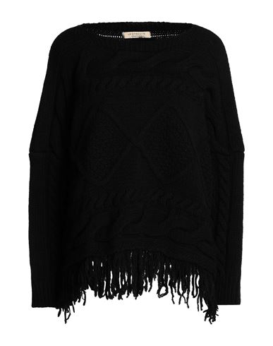 Le Streghe Woman Sweater Black Size Onesize Acrylic, Wool, Polyester