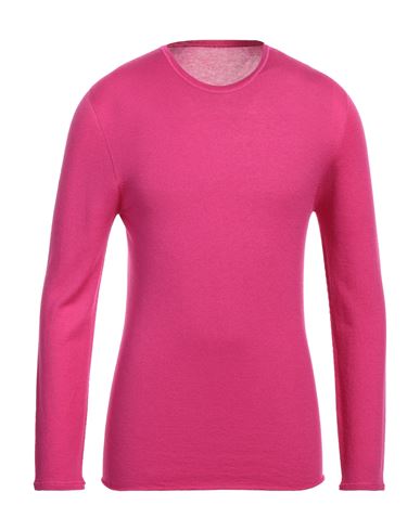 Majestic Filatures Man Sweater Fuchsia Size M Cashmere In Pink