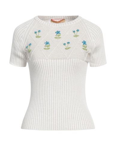 Shop Cormio Woman Sweater Beige Size 2 Cotton, Viscose, Polyamide, Metallic Fiber