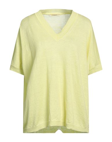 Slowear Zanone Woman Sweater Yellow Size S Linen, Cotton