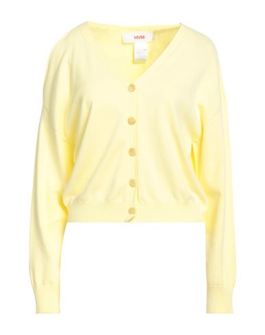 Mvm Woman Cardigan Yellow Size 10 Viscose, Polyester