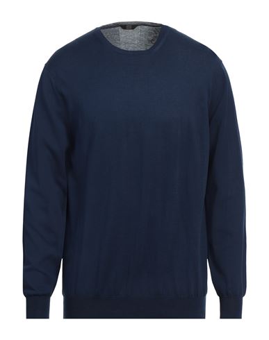 Hōsio Man Sweater Midnight Blue Size Xxl Cotton