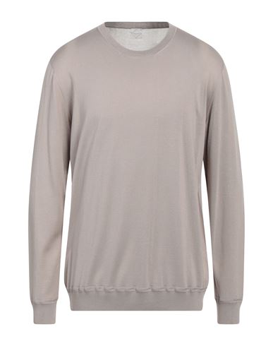 Pal Zileri Man Sweater Light Brown Size 46 Silk, Cotton In Gray