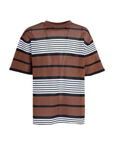 Burberry Man Sweater Brown Size M Polyamide