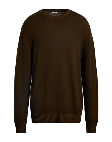 Malo Man Sweater Dark Brown Size 46 Virgin Wool In Brown
