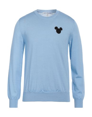 Comme Des Garçons Shirt Man Sweater Sky Blue Size M Acrylic, Wool