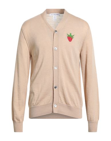 Comme Des Garçons Shirt Man Cardigan Camel Size Xl Acrylic, Wool In Neutral