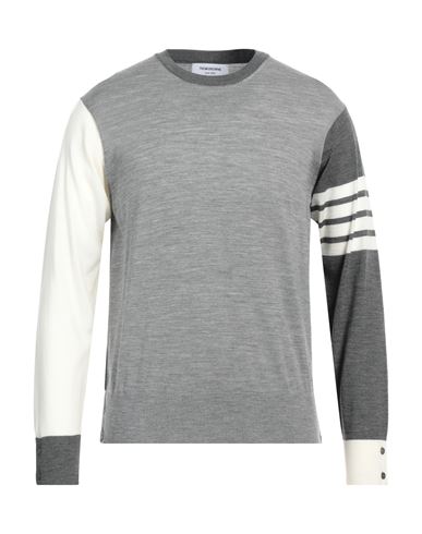 Thom Browne Man Sweater Grey Size 3 Wool