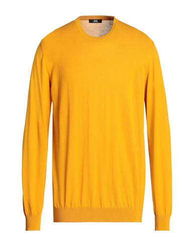 Alpha Studio Man Sweater Ocher Size 44 Cotton In Yellow