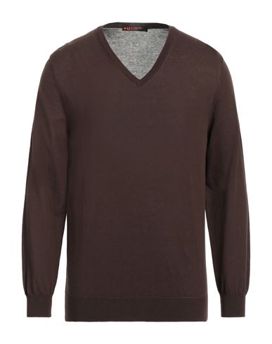 +u Plusultra Man Sweater Cocoa Size 44 Cotton In Brown