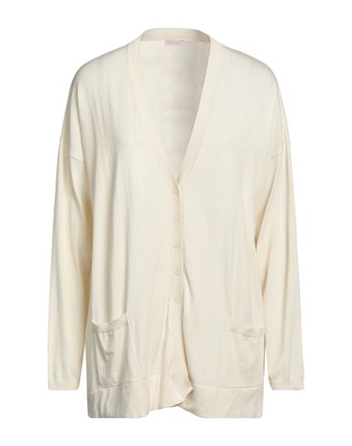 Rossopuro Woman Cardigan Ivory Size L Cotton In White