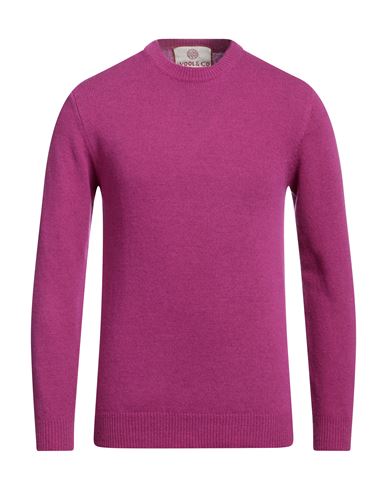 Shop Wool & Co Man Sweater Mauve Size Xxl Wool, Polyamide In Purple