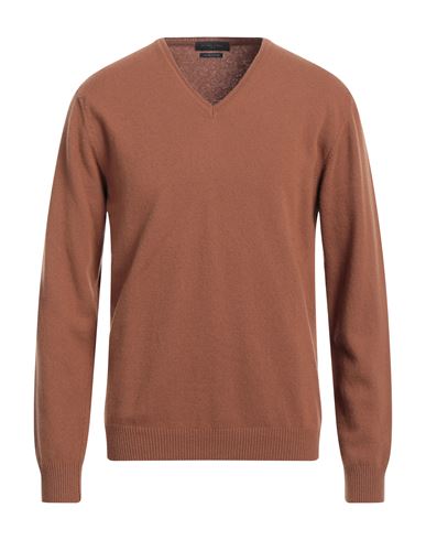 Daniele Fiesoli Man Sweater Brown Size Xl Wool, Cashmere