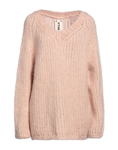 Ella Silla Woman Sweater Blush Size M/l Cashmere In Pink