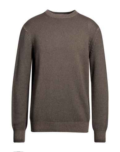 Filippo De Laurentiis Man Sweater Khaki Size 44 Merino Wool, Silk, Cashmere In Beige