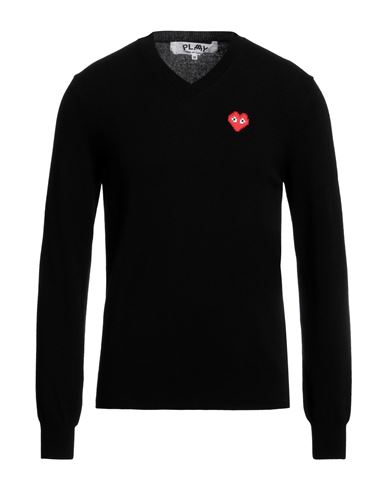 Comme Des Garçons Play Man Sweater Black Size Xl Wool