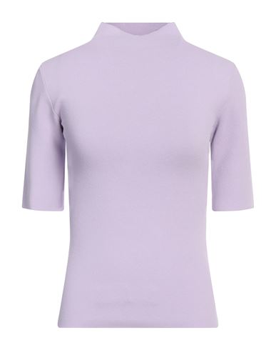Sportmax Woman Turtleneck Light Purple Size L Viscose, Polyester