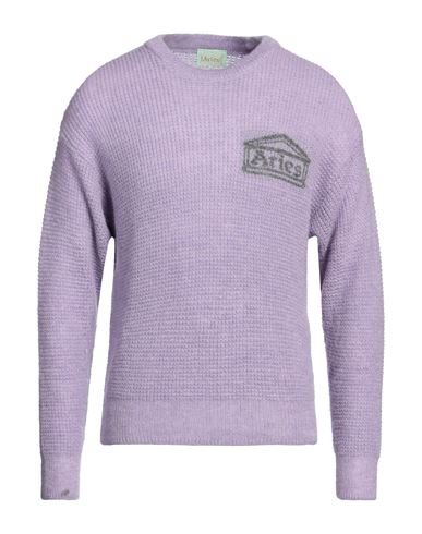 Shop Aries Man Sweater Light Purple Size Xl Acrylic, Mohair Wool, Polyamide