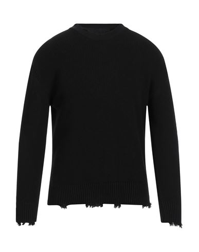 Laneus Man Sweater Black Size 38 Cotton