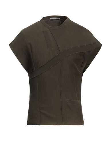 Grey Daniele Alessandrini Man Sweater Military Green Size 38 Cotton
