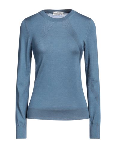 Anest Collective Woman Sweater Pastel Blue Size 4 Virgin Wool, Silk, Cashmere