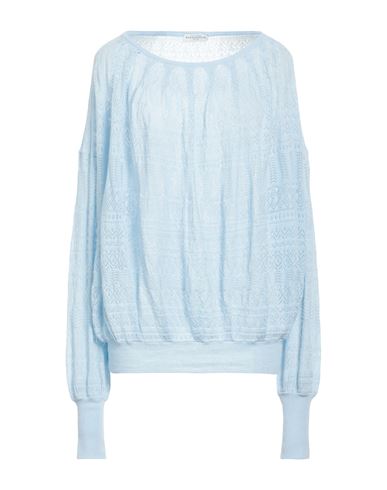Shop Ballantyne Woman Sweater Sky Blue Size 8 Cotton