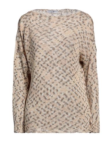 Shop Fabrication Général Paris Woman Sweater Sand Size Onesize Cotton In Beige
