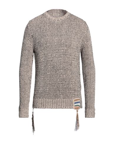 Shop Nick Fouquet Man Sweater Sand Size L Cotton In Beige