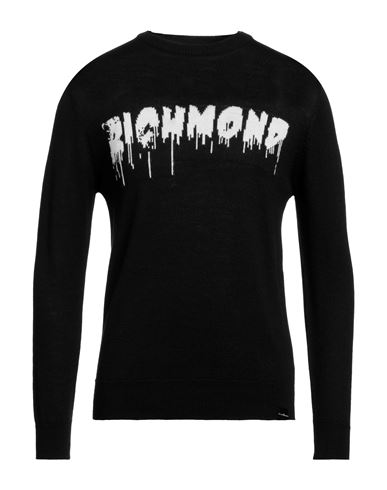 John Richmond Man Sweater Black Size Xl Wool, Acrylic