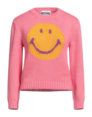 Moschino Woman Sweater Pink Size 10 Cotton, Polyamide, Elastane