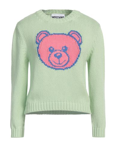Shop Moschino Woman Sweater Light Green Size 8 Cotton, Polyamide, Elastane