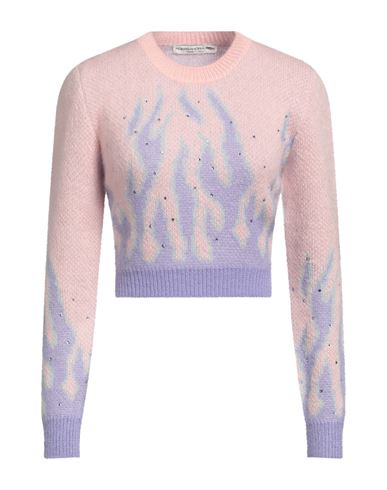 Shop Alessandra Rich Woman Sweater Light Pink Size 6 Mohair Wool, Polyamide, Virgin Wool, Elastane, Glass