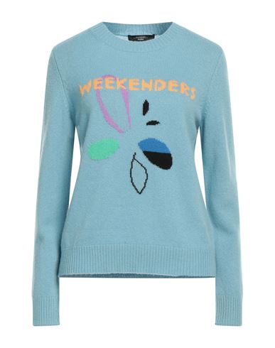 Weekend Max Mara Woman Sweater Light Blue Size M Cashmere