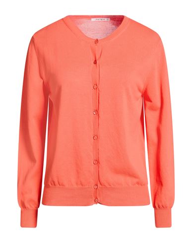 Kangra Cashmere Kangra Woman Cardigan Orange Size 10 Cotton