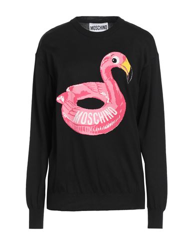 Moschino Woman Sweater Black Size M Cotton, Polyamide, Elastane