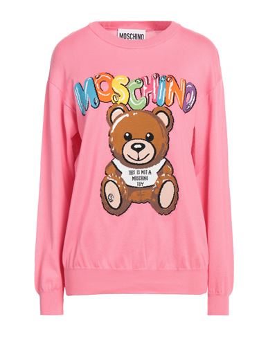 Moschino Woman Sweater Pink Size S Cotton, Polyamide, Elastane