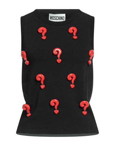 Moschino Woman Sweater Black Size 6 Viscose, Polyester