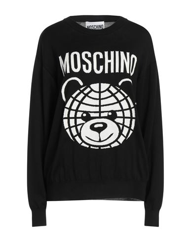 Moschino Woman Sweater Black Size L Cotton, Elastane