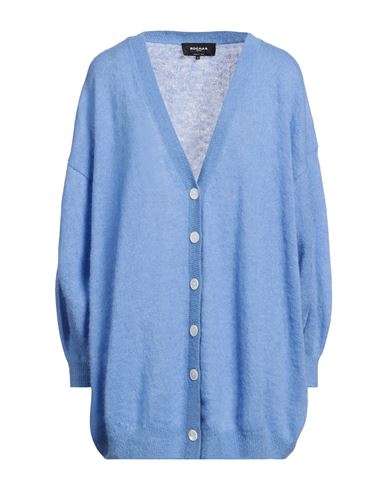 Rochas Woman Cardigan Pastel Blue Size S Mohair Wool, Alpaca Wool, Polyamide