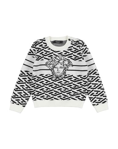 Shop Versace Young Toddler Sweater White Size 3 Wool, Cotton