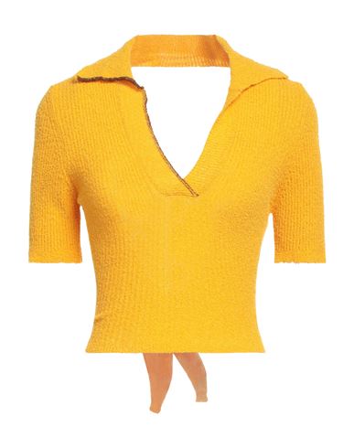 Solotre Woman Sweater Ocher Size 3 Cotton, Polyamide In Yellow