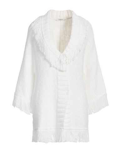 Charlott Woman Cardigan White Size M Cotton, Viscose, Linen