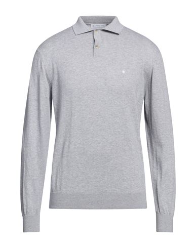 Manuel Ritz Man Sweater Grey Size L Cotton In Gray